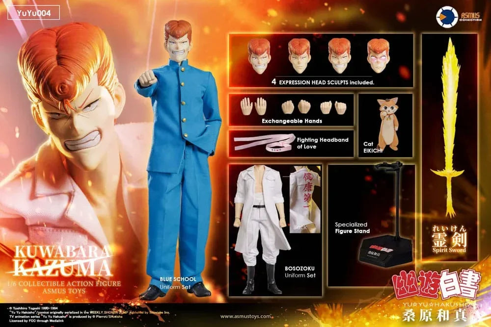 Yu Yu Hakusho Action Figur 1/6 Kazuma Kuwabara 30 cm Asmus Collectible Toys