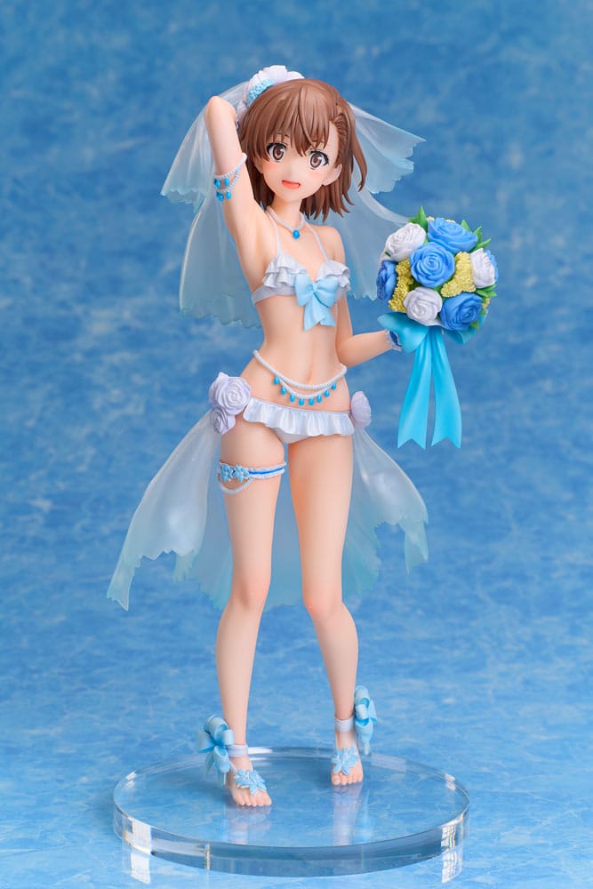 A Certain Scientific Railgun T PVC Figur 1/7 Mikoto Misaka Wedding Swimsuit Ver. 25 cm A Dimension