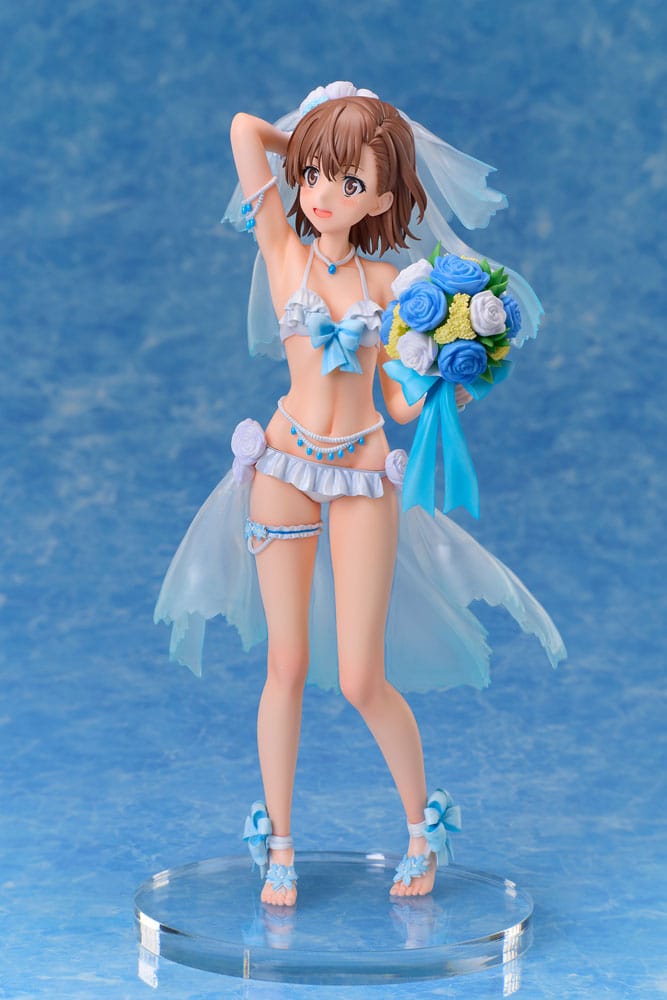 A Certain Scientific Railgun T PVC Figur 1/7 Mikoto Misaka Wedding Swimsuit Ver. 25 cm A Dimension