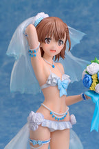 A Certain Scientific Railgun T PVC Figur 1/7 Mikoto Misaka Wedding Swimsuit Ver. 25 cm A Dimension