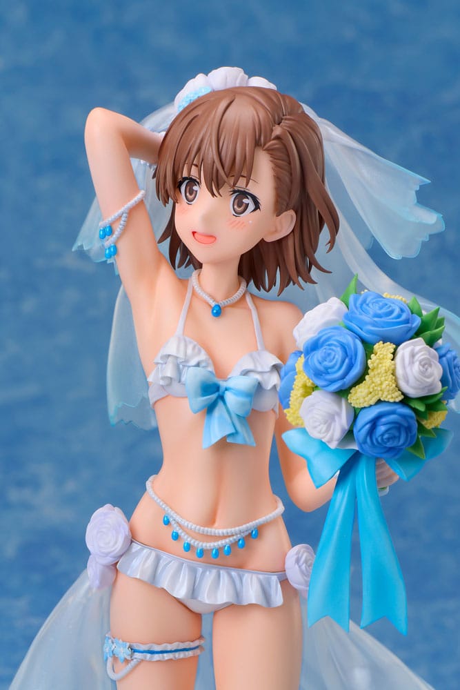A Certain Scientific Railgun T PVC Figur 1/7 Mikoto Misaka Wedding Swimsuit Ver. 25 cm A Dimension