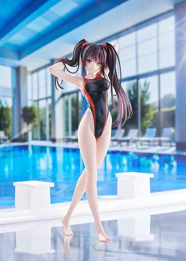 Date A Live Badklädes Silhuett PVC Figur 1/7 Kurumi Tokisaki Baddräktsversion 24 cm