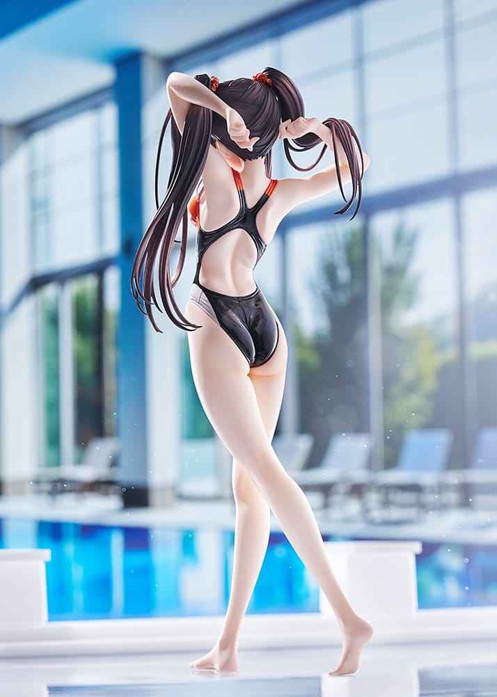 Date A Live Badklädes Silhuett PVC Figur 1/7 Kurumi Tokisaki Baddräktsversion 24 cm