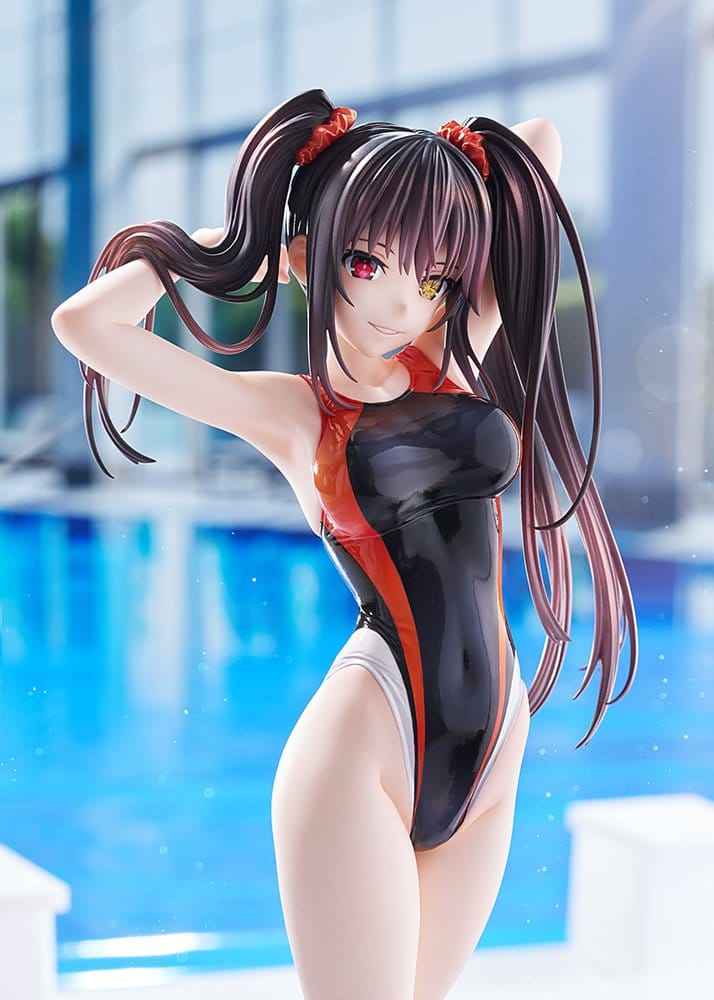 Date A Live Badklädes Silhuett PVC Figur 1/7 Kurumi Tokisaki Baddräktsversion 24 cm