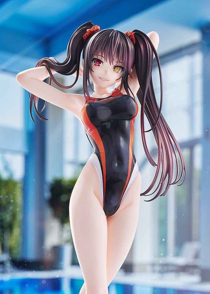 Date A Live Badklädes Silhuett PVC Figur 1/7 Kurumi Tokisaki Baddräktsversion 24 cm