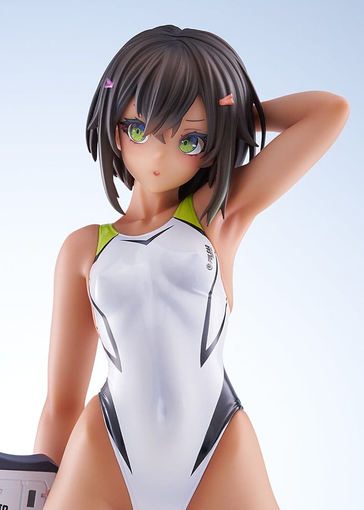Arms Note PVC-figur 1/7 Buchou-chan från simklubben vit baddräkt version, 22 cm