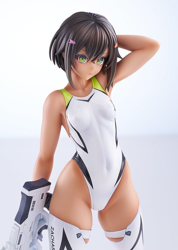 Arms Note PVC-figur 1/7 Buchou-chan från simklubben vit baddräkt version, 22 cm