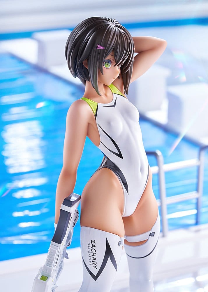 Arms Note PVC-figur 1/7 Buchou-chan från simklubben vit baddräkt version, 22 cm