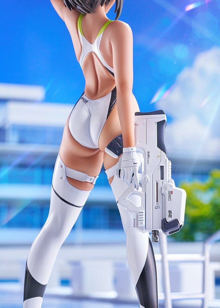 Arms Note PVC-figur 1/7 Buchou-chan från simklubben vit baddräkt version, 22 cm