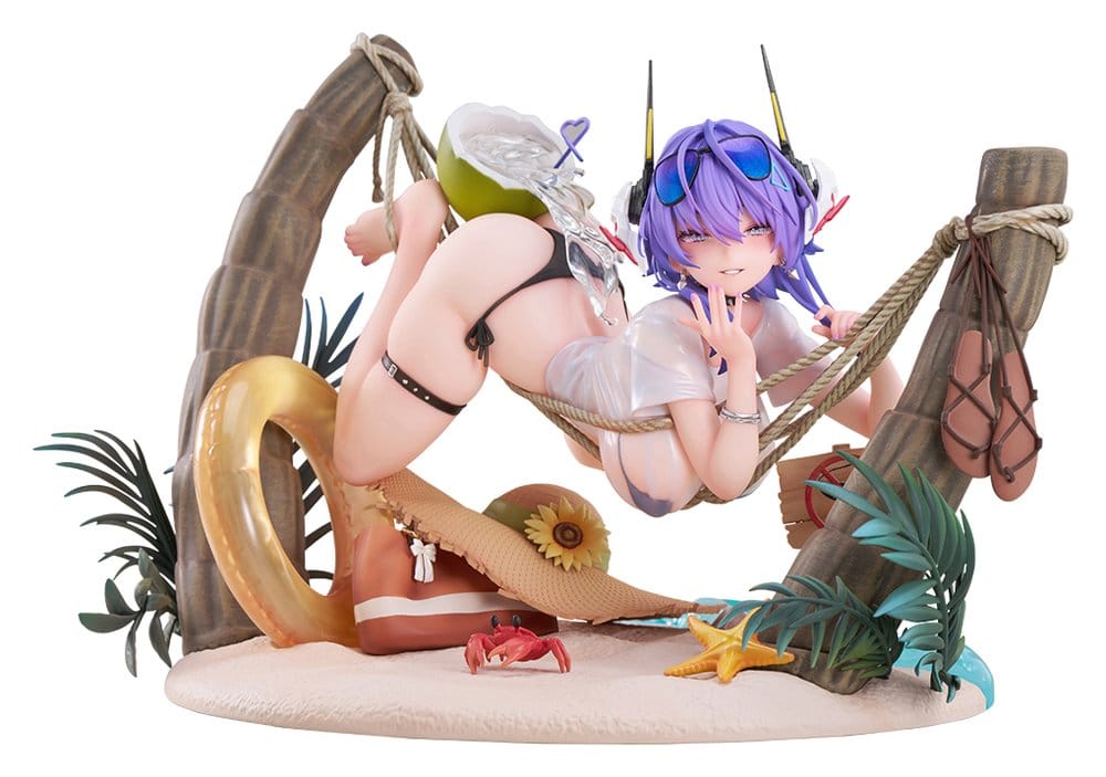 Originalfigur i PVC 1/6 Skala Bright Summer Barbera·Red Illustration av DaiblosCore 14 cm