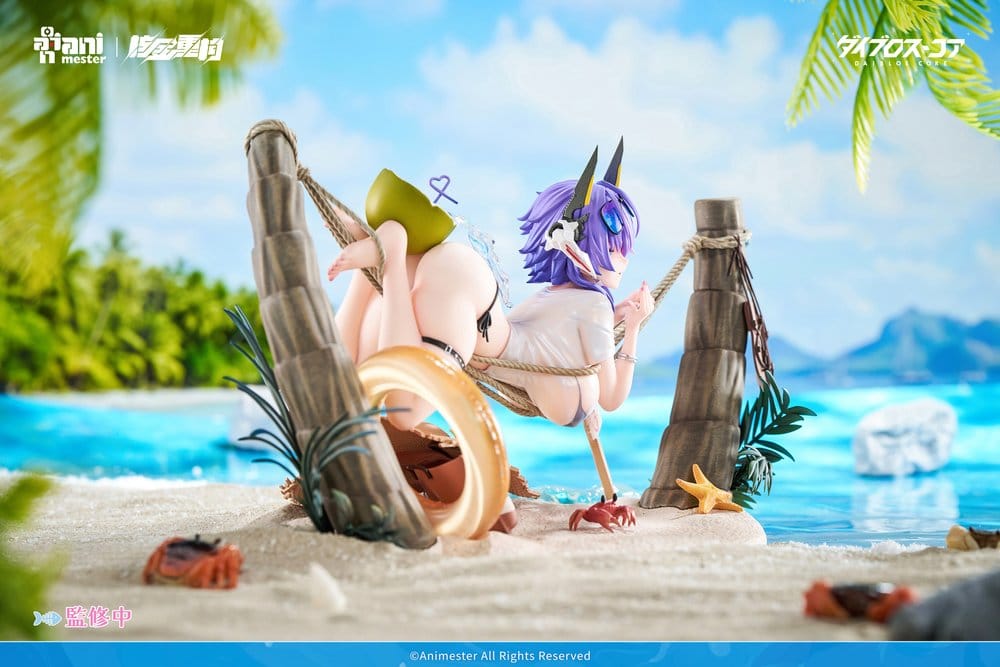 Originalfigur i PVC 1/6 Skala Bright Summer Barbera·Red Illustration av DaiblosCore 14 cm