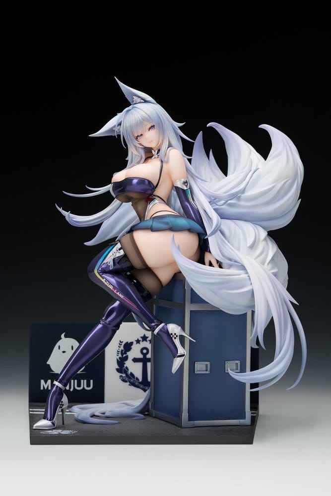 Azur Lane PVC-figur 1/7 Shinano Moonlit Chrome-version Akryl Specialutgåva med Display 25 cm