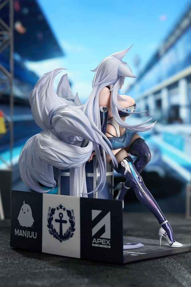 Azur Lane PVC-figur 1/7 Shinano Moonlit Chrome-version Akryl Specialutgåva med Display 25 cm