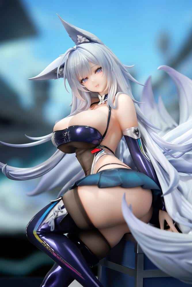 Azur Lane PVC-figur 1/7 Shinano Moonlit Chrome-version Akryl Specialutgåva med Display 25 cm