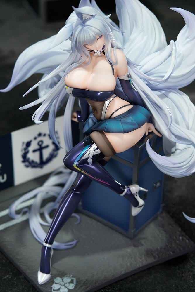 Azur Lane PVC-figur 1/7 Shinano Moonlit Chrome-version Akryl Specialutgåva med Display 25 cm