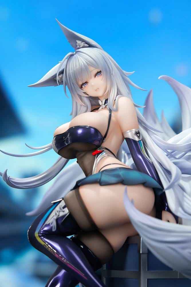 Azur Lane PVC-figur 1/7 Shinano Moonlit Chrome-version Akryl Specialutgåva med Display 25 cm
