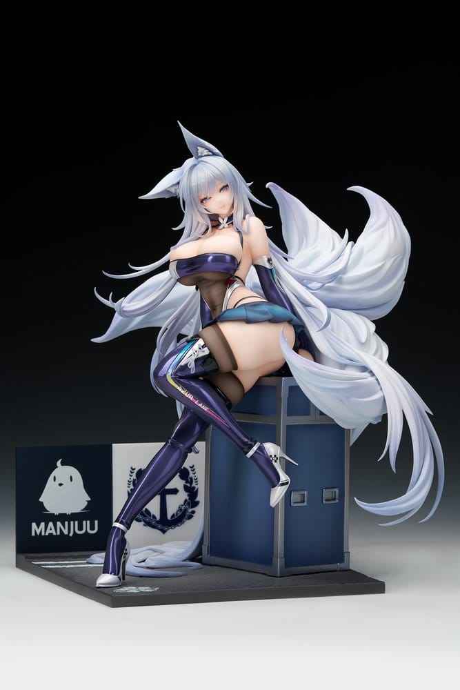 Azur Lane PVC-figur 1/7 Shinano Moonlit Chrome-version Akryl Specialutgåva med Display 25 cm