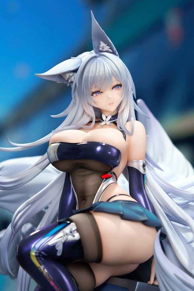 Azur Lane PVC-figur 1/7 Shinano Moonlit Chrome-version Akryl Specialutgåva med Display 25 cm