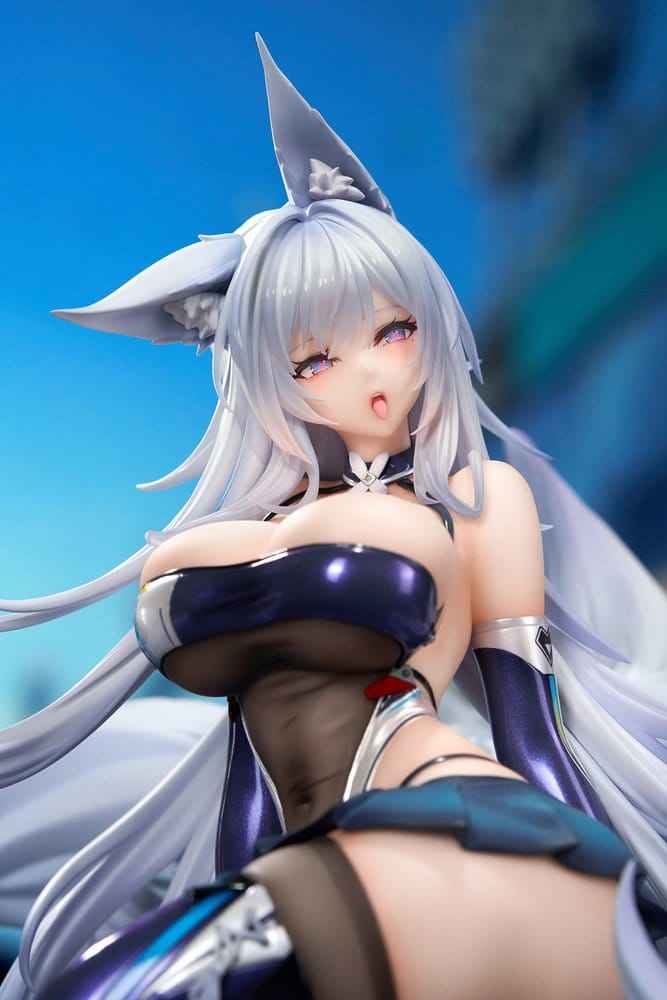 Azur Lane PVC-figur 1/7 Shinano Moonlit Chrome-version Akryl Specialutgåva med Display 25 cm
