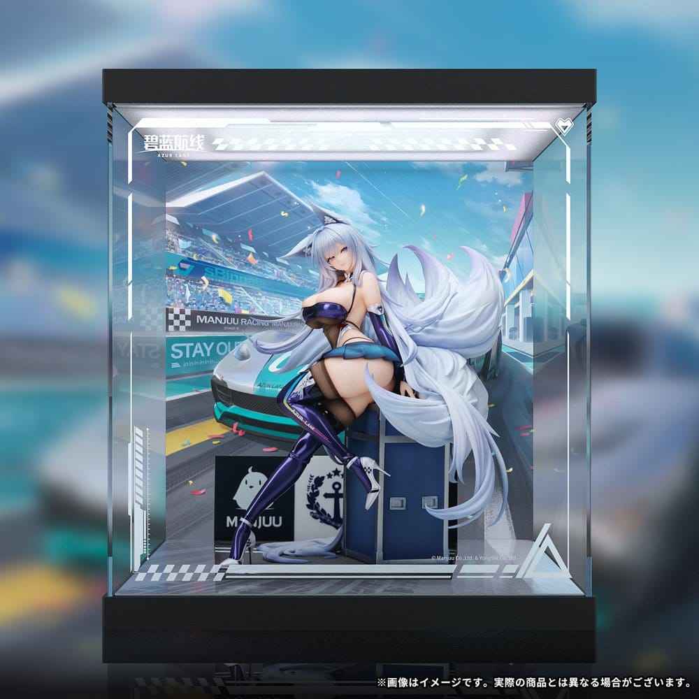 Azur Lane PVC-figur 1/7 Shinano Moonlit Chrome-version Akryl Specialutgåva med Display 25 cm