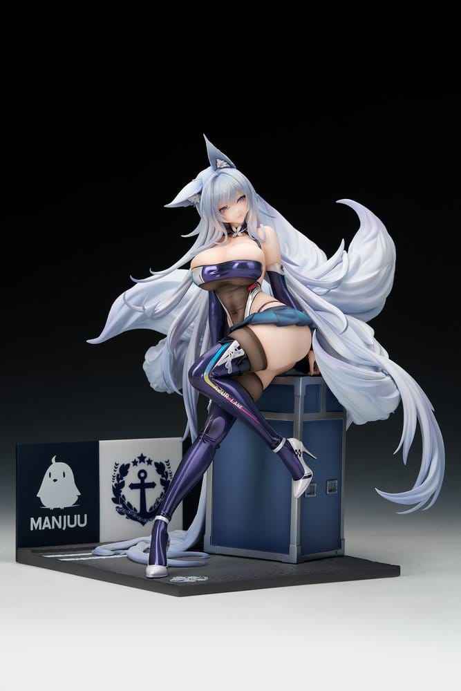 Azur Lane PVC-figur 1/7 Shinano Moonlit Chrome-version Akryl Specialutgåva med Display 25 cm
