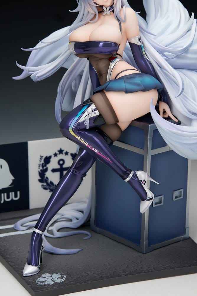 Azur Lane PVC-figur 1/7 Shinano Moonlit Chrome-version Akryl Specialutgåva med Display 25 cm