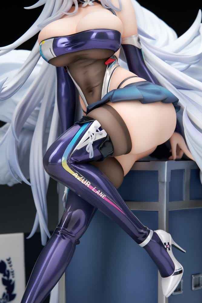 Azur Lane PVC-figur 1/7 Shinano Moonlit Chrome-version Akryl Specialutgåva med Display 25 cm