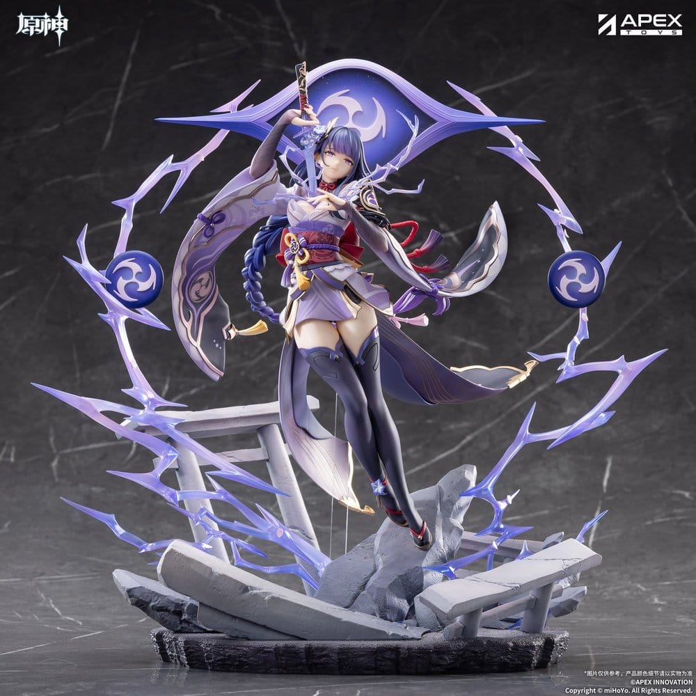 Genshin Impact PVC-figur 1/7 Raiden Shogun Planet Euthymiaver. 36 cm
