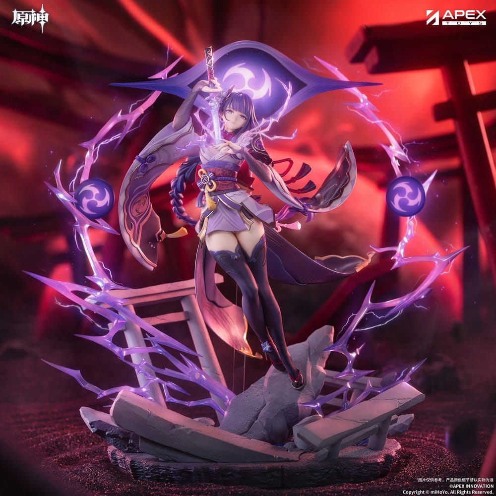 Genshin Impact PVC-figur 1/7 Raiden Shogun Planet Euthymiaver. 36 cm