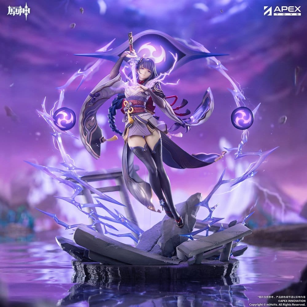 Genshin Impact PVC-figur 1/7 Raiden Shogun Planet Euthymiaver. 36 cm