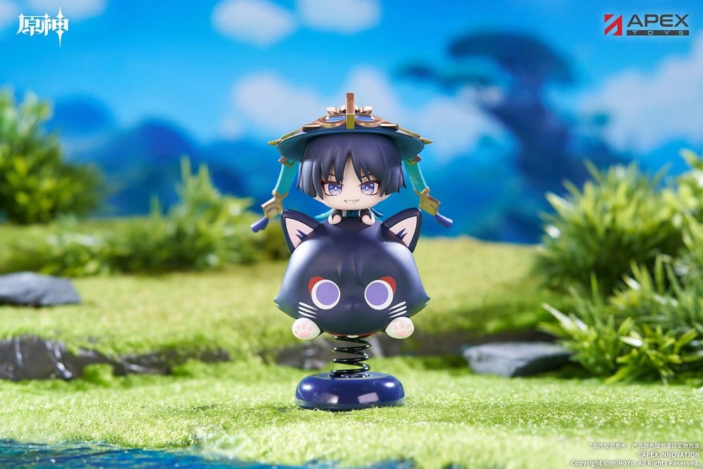 Genshin Impact Chibi Karaktär Yurayura Stående PVC-Figur Wanderer 11 cm