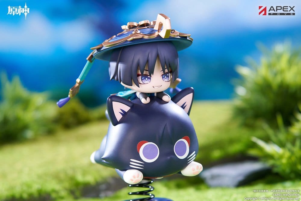 Genshin Impact Chibi Karaktär Yurayura Stående PVC-Figur Wanderer 11 cm