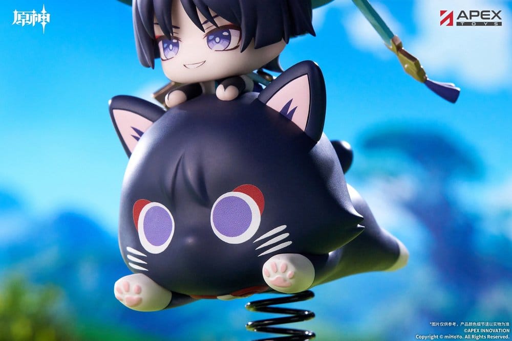 Genshin Impact Chibi Karaktär Yurayura Stående PVC-Figur Wanderer 11 cm