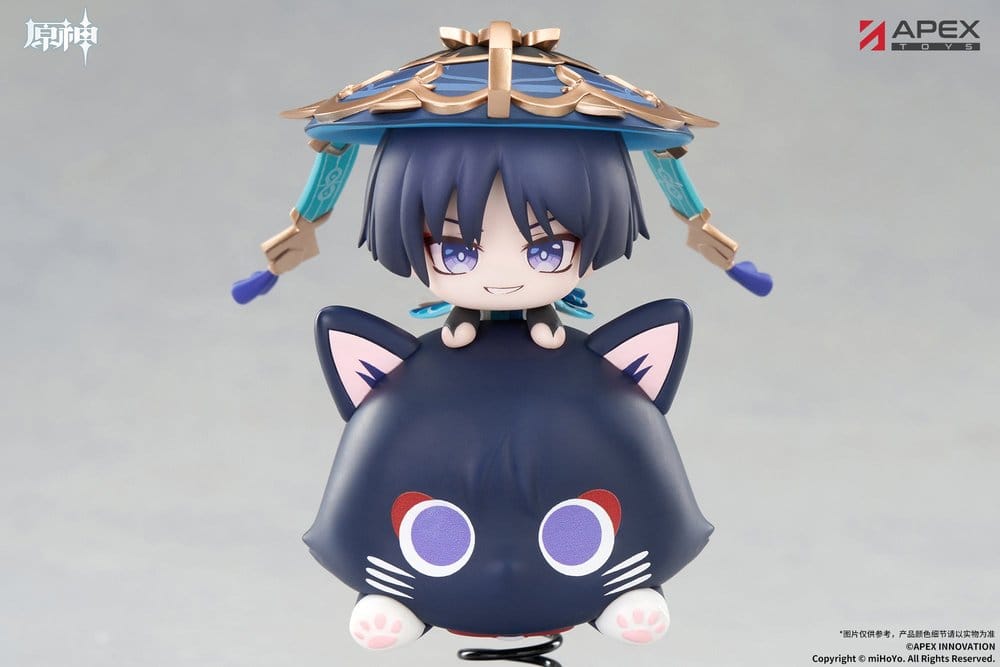 Genshin Impact Chibi Karaktär Yurayura Stående PVC-Figur Wanderer 11 cm