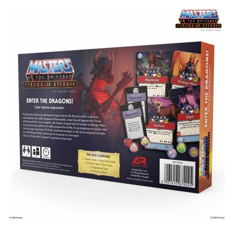 Masters of the Universe Brädspel Expansion Fields of Eternia - Enter the Dragons! *Engelsk version*