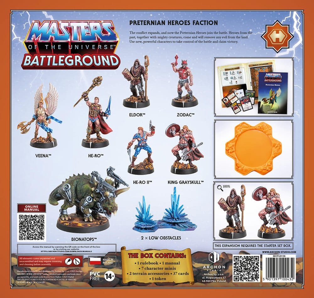 Masters of the Universe: Battleground Miniatyrspel Våg 10: Fraktionen Preternianiska Hjältar *Engelsk Version*