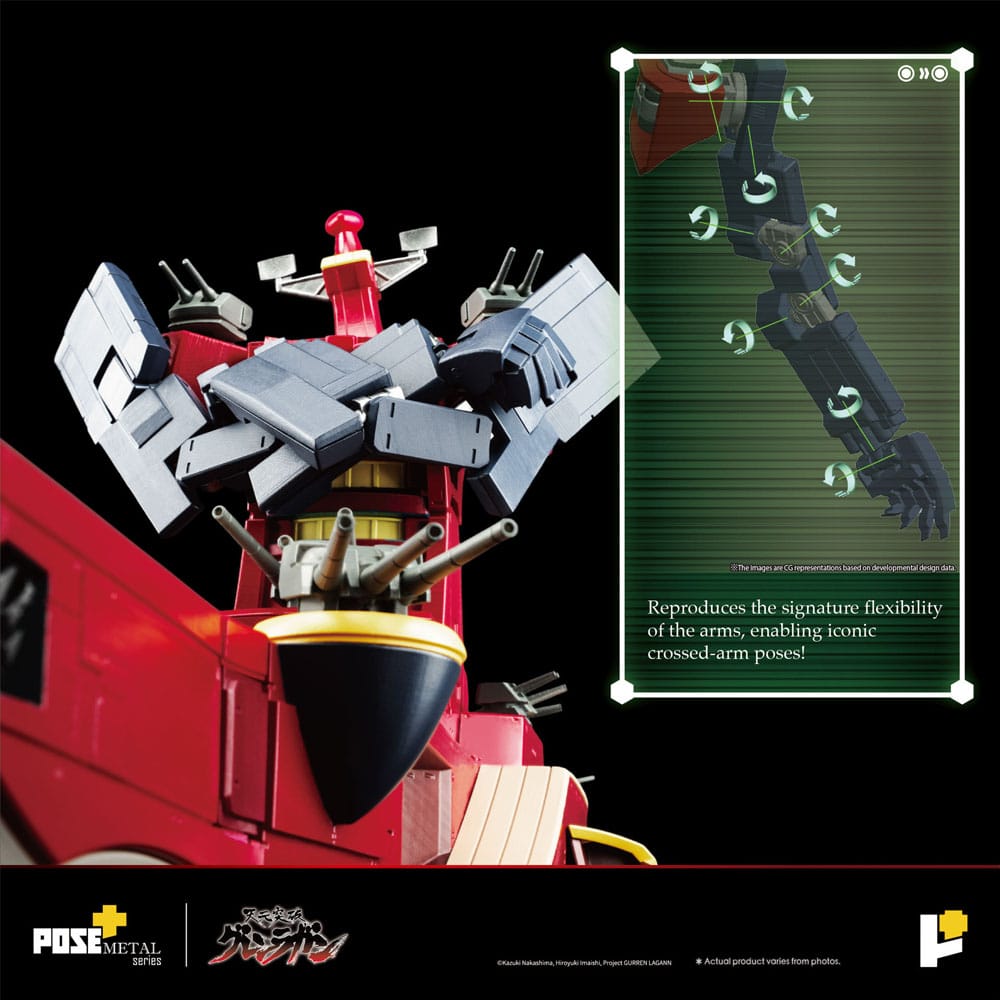 Tengen Toppa Gurren Lagann POSE+METAL series Figur Dai-Gurren 33 cm Art Storm