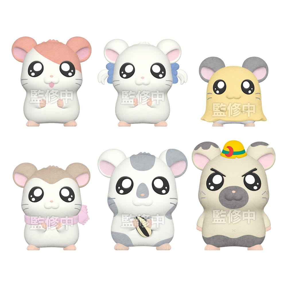 Hamtaro Flocked Mini-Figurer 4 cm Display (8) Banpresto