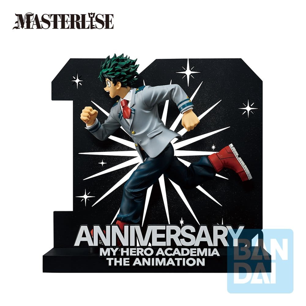 My Hero Academia Ichibansho Masterlise PVC-figur Izuku Midoriya – 10-årsjubileum – 21 cm