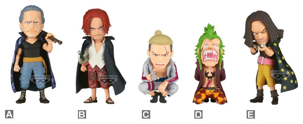 One Piece Värld Samlarfigur Röda Hår Pirater mot Bartolomeo 5 cm Blind Box Display (12)