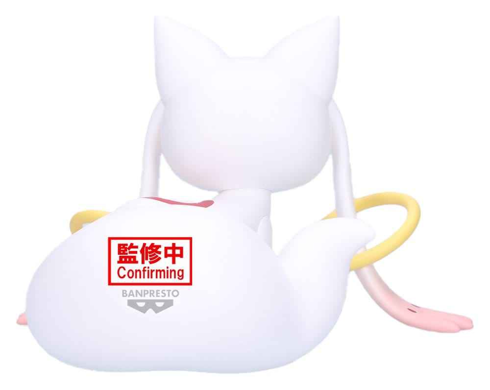 Puella Magi Madoka Magica Stigande Fluffig Puffig Stor PVC-figur Kyubey 13 cm