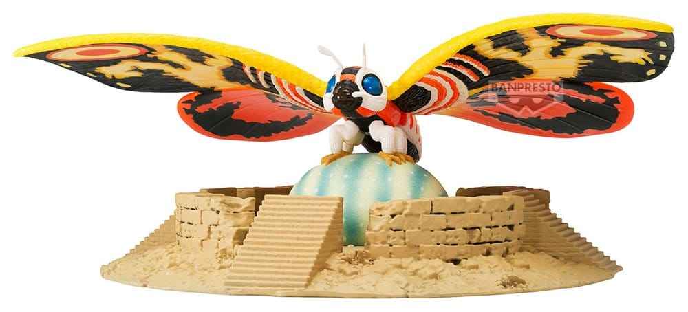 Återfödelsen av Mothra Toho Monster Series Konst Vignett PVC-figur Mothra (1996) 5 cm