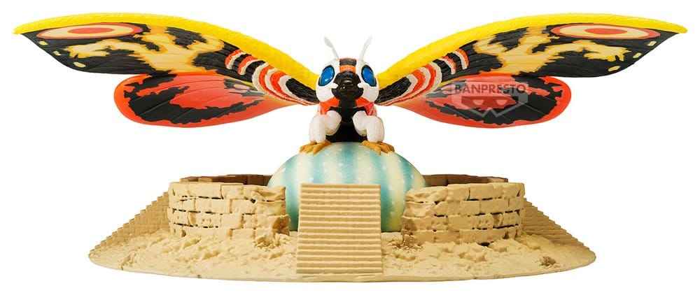 Återfödelsen av Mothra Toho Monster Series Konst Vignett PVC-figur Mothra (1996) 5 cm