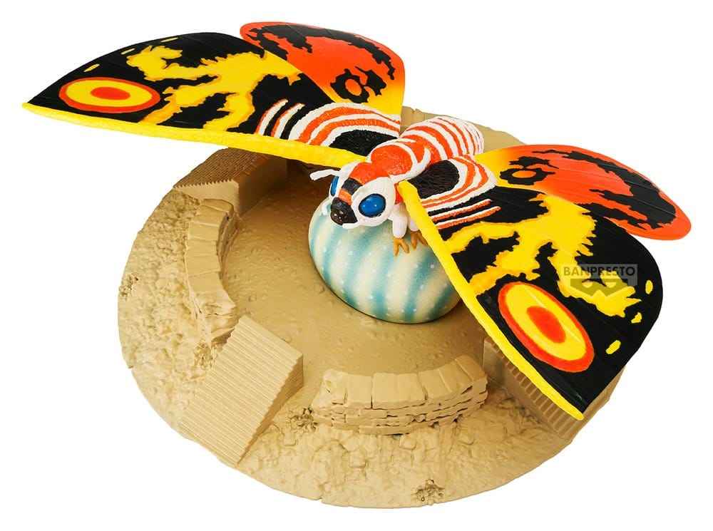 Återfödelsen av Mothra Toho Monster Series Konst Vignett PVC-figur Mothra (1996) 5 cm