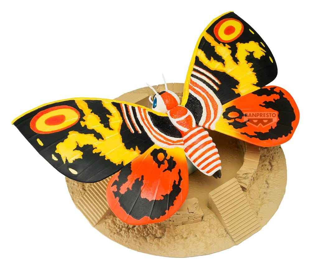 Återfödelsen av Mothra Toho Monster Series Konst Vignett PVC-figur Mothra (1996) 5 cm