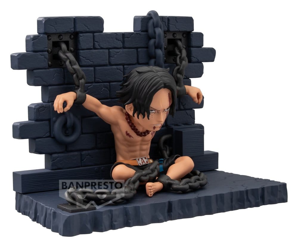 One Piece World Collectable Figure Mini Figure Portgas D. Ace (Impel Down) 8 cm