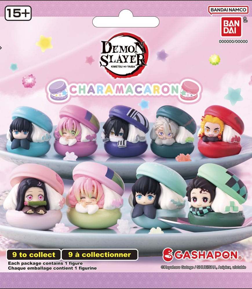 Demon Slayer Gashapon Blind Packs Mini Figures 4 cm Chara Macaron Display (24) Banpresto