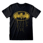 Batman T-Shirt med Droppande Symbol - Storlek M Heroes Inc