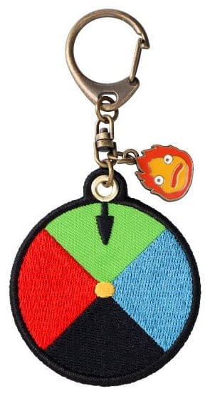 Howl's Moving Castle Embroidery Keychain Magic colour disc