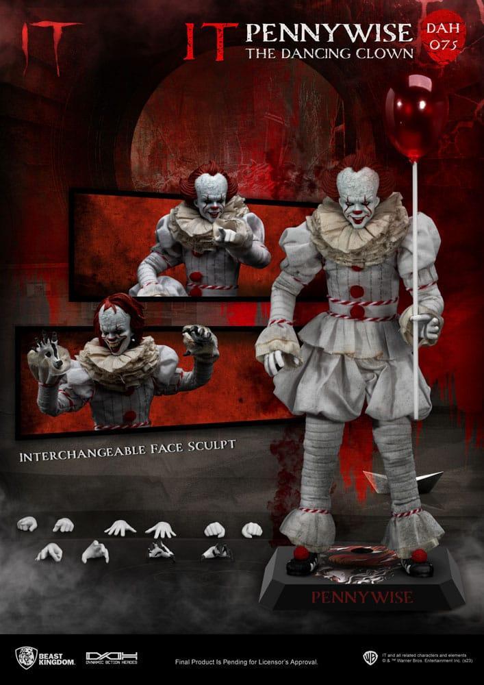 Stephen Kings It Dynamic 8ction Heroes Action Figur 1/9 Pennywise 21 cm Beast Kingdom Toys
